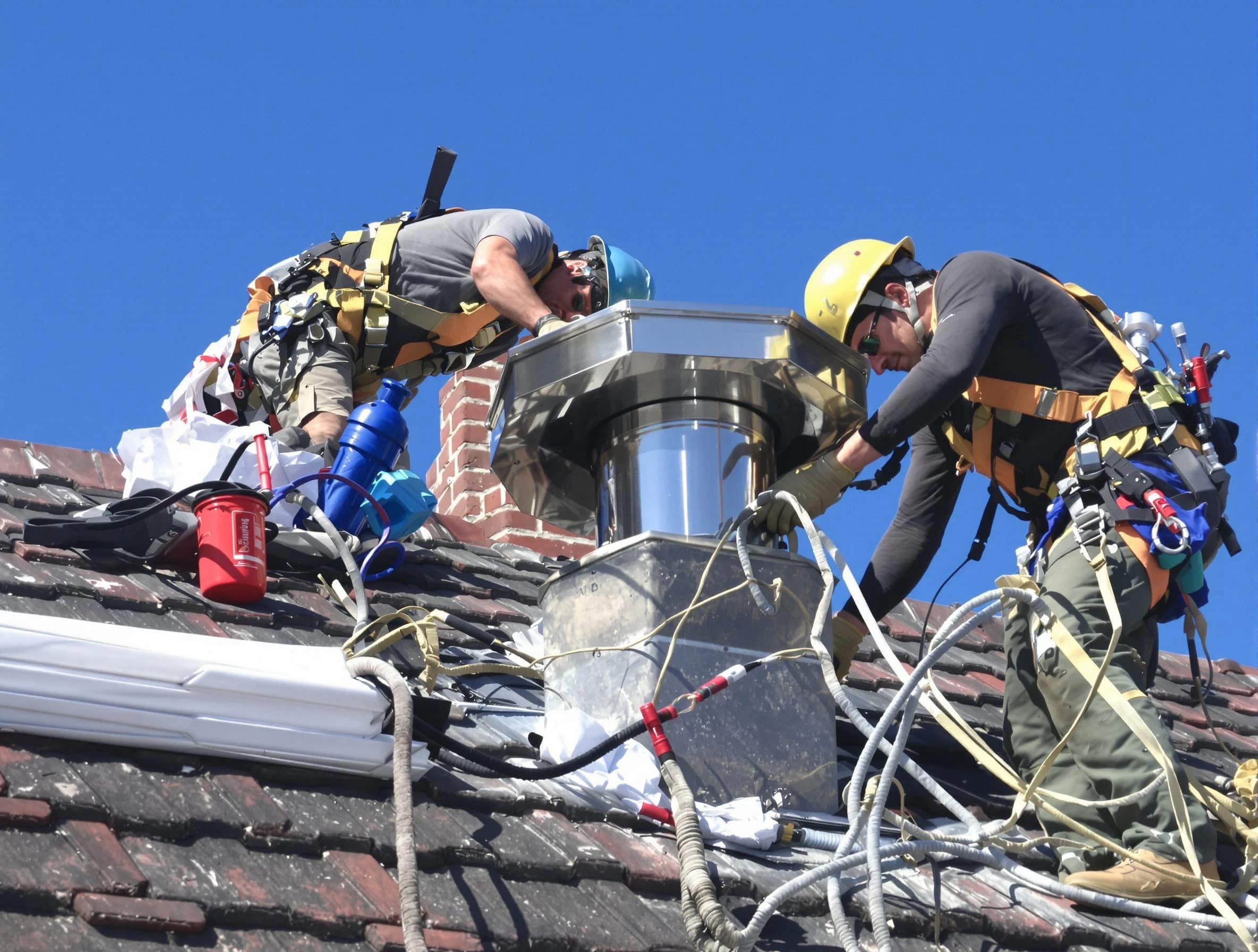 Protective chimney cap installed by Scottsdale Chimney Sweep in Scottsdale, AZ