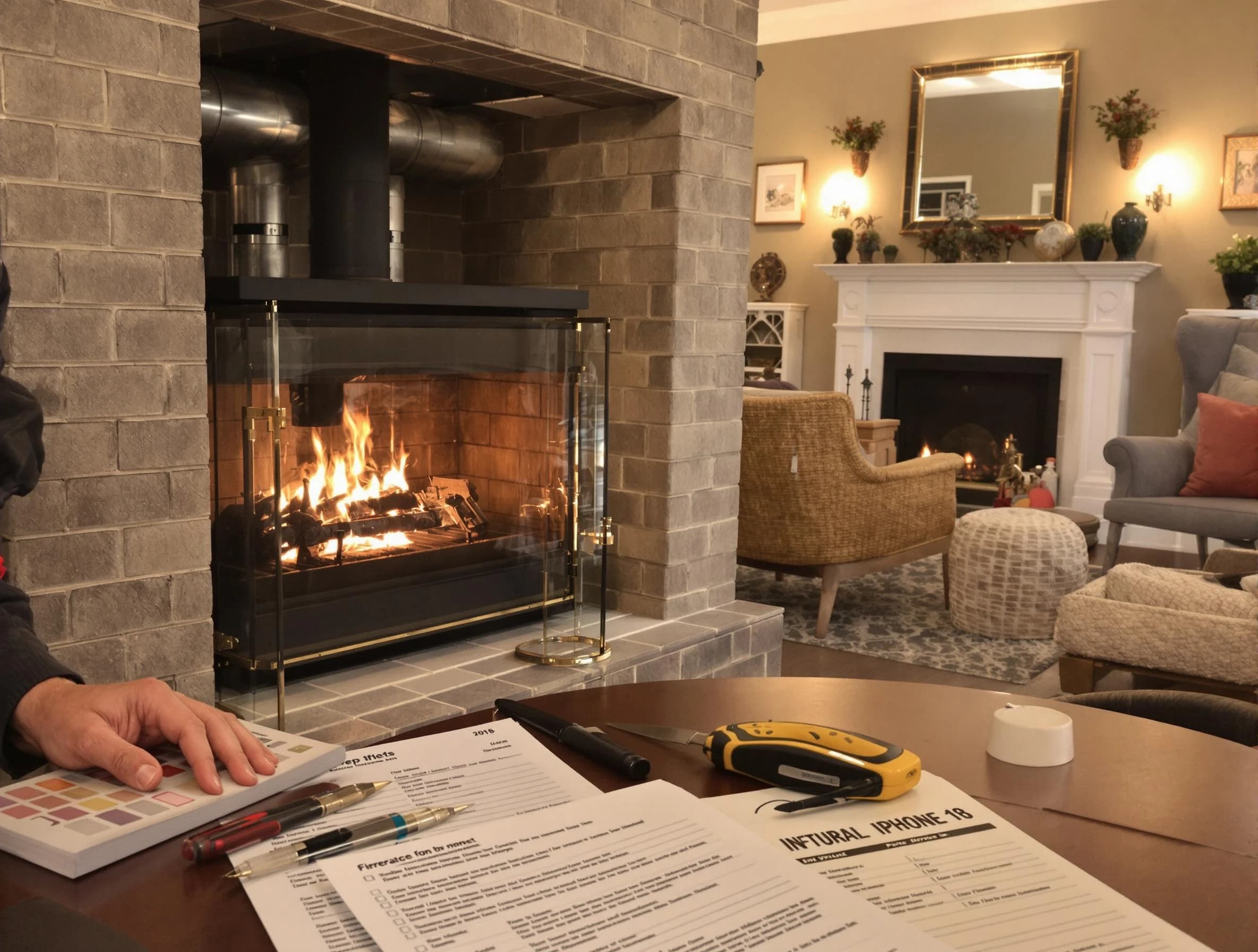 Scottsdale Chimney Sweep verifying fireplace safety measures in Scottsdale, AZ