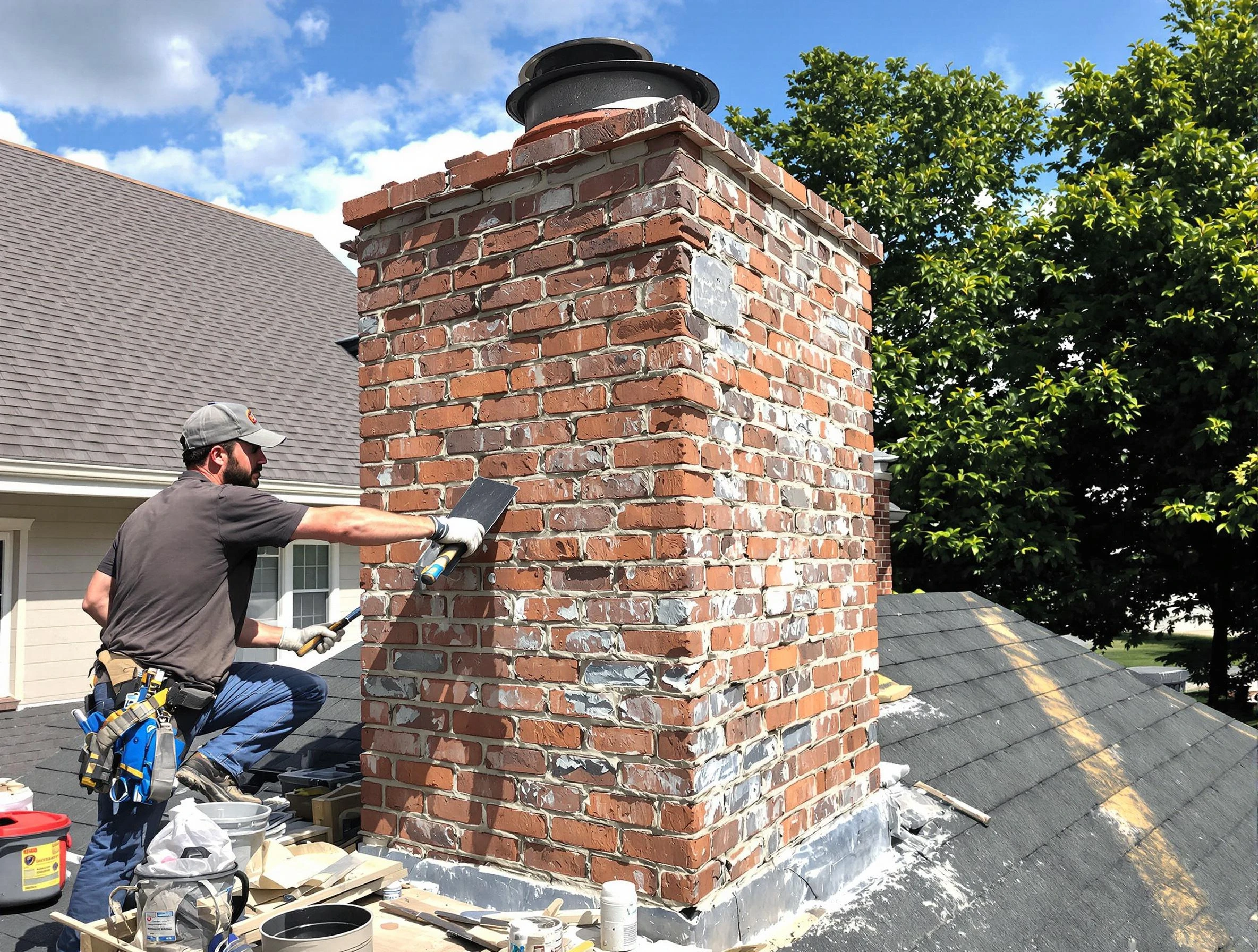 Completed chimney rebuild by Scottsdale Chimney Sweep in Scottsdale, AZ