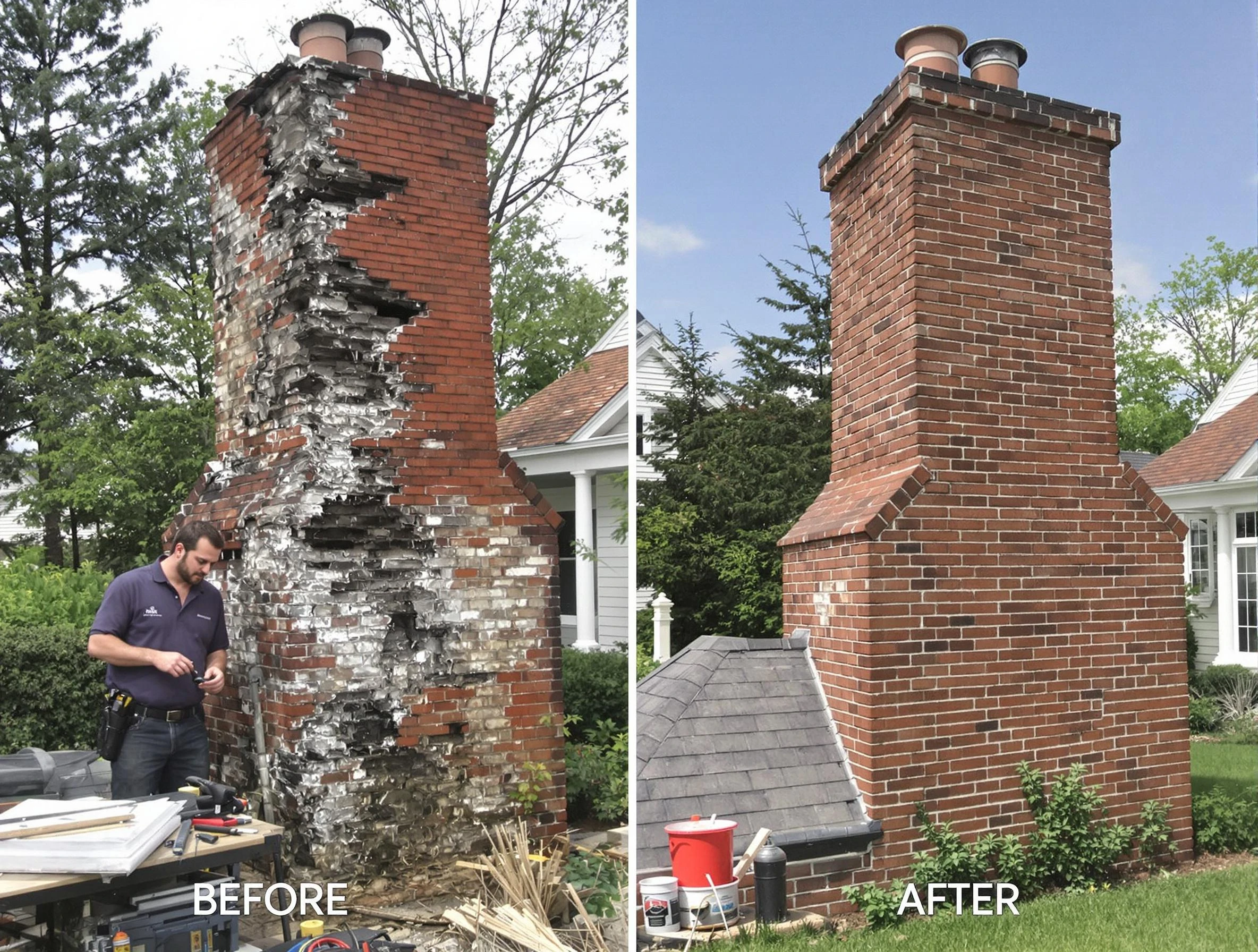 Scottsdale Chimney Sweep performing a full chimney restoration in Scottsdale, AZ