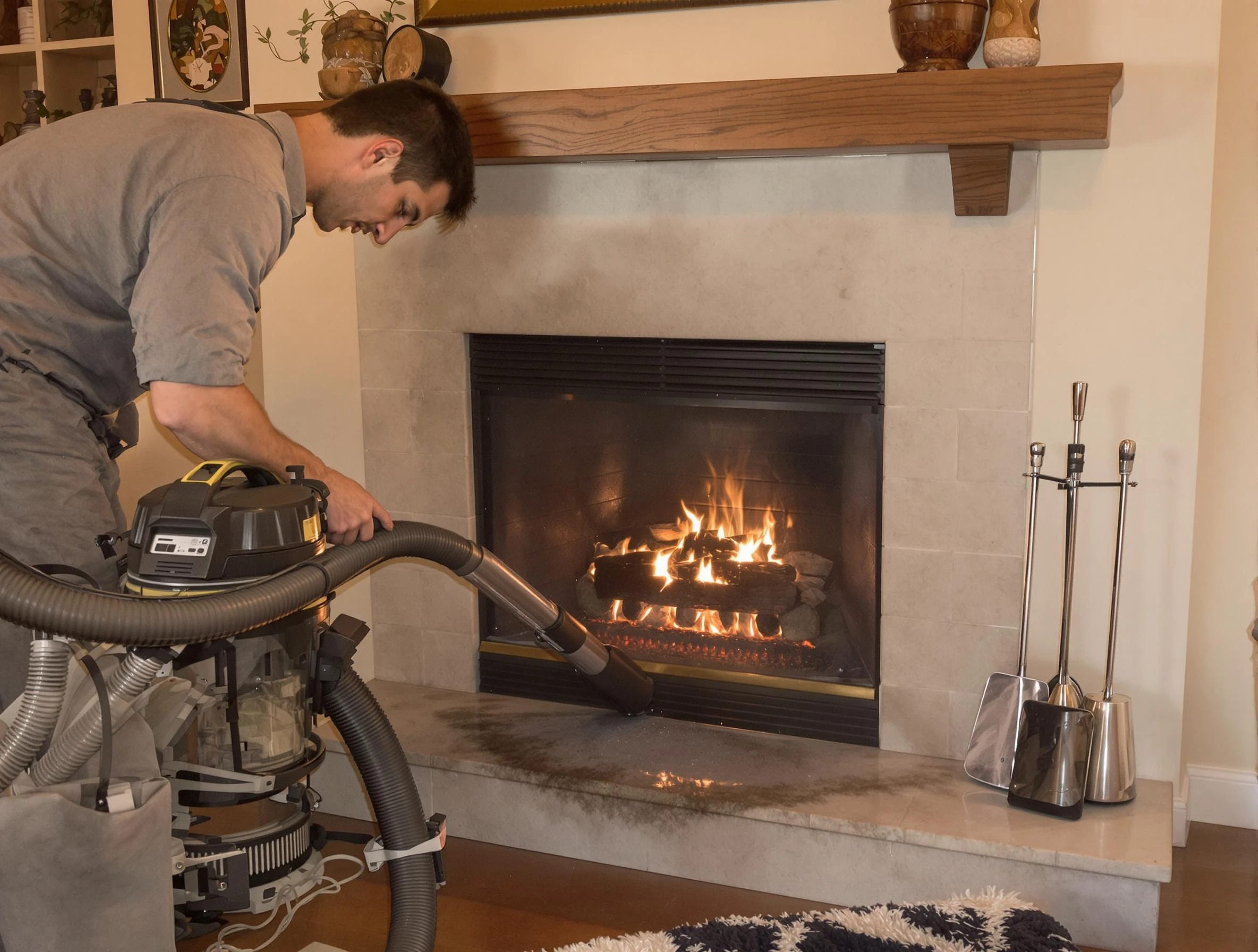 Routine fireplace upkeep by Scottsdale Chimney Sweep in Scottsdale, AZ
