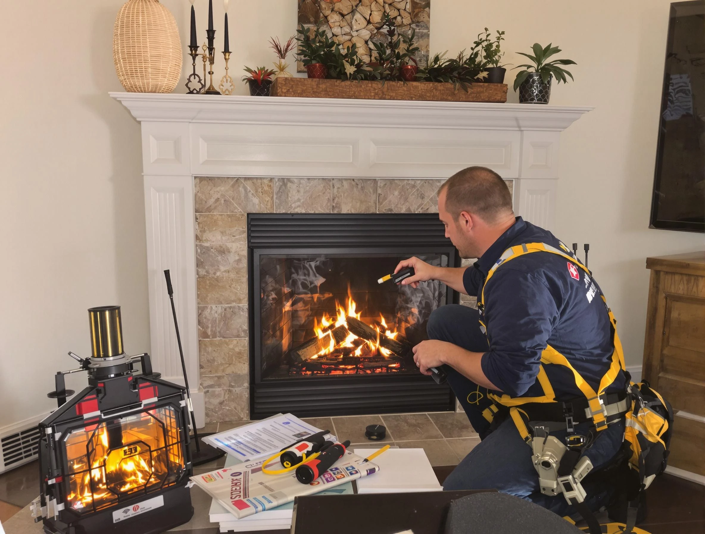 Safety-focused fireplace inspection by Scottsdale Chimney Sweep in Scottsdale, AZ